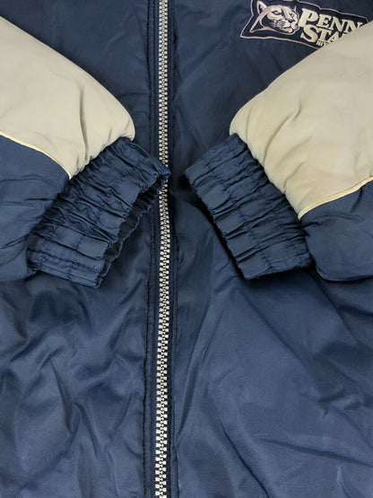 【ジャンク品】【メンズ】 PRO LAYER プロレイヤー PENN STATE NYLON PUFFY JACKET ペンシルベニア大学 ナイロンパフィージャケット 中綿ジャケット アウター 147-230326-hi-12-tag サイズ：L カラー：ネイビー 万代Net店