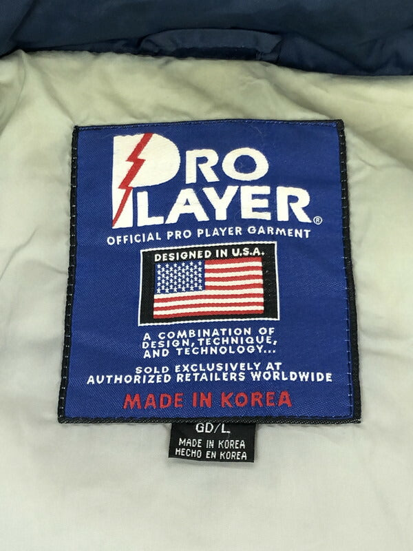 【ジャンク品】【メンズ】 PRO LAYER プロレイヤー PENN STATE NYLON PUFFY JACKET ペンシルベニア大学 ナイロンパフィージャケット 中綿ジャケット アウター 147-230326-hi-12-tag サイズ：L カラー：ネイビー 万代Net店