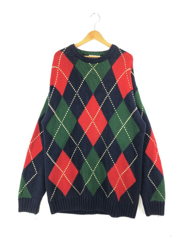 【中古品】【メンズ】 ALLY-HO タリーホー ARGYLE KNIT アーガイルニット セーター 147-230901-mo-24-tag サイズ：XL カラー：マルチカラー 万代Net店