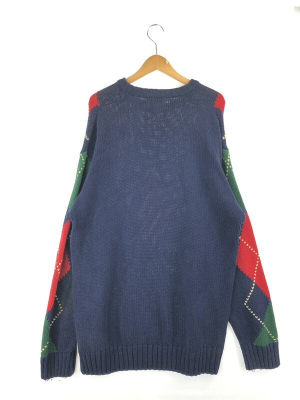 【中古品】【メンズ】 ALLY-HO タリーホー ARGYLE KNIT アーガイルニット セーター 147-230901-mo-24-tag サイズ：XL カラー：マルチカラー 万代Net店