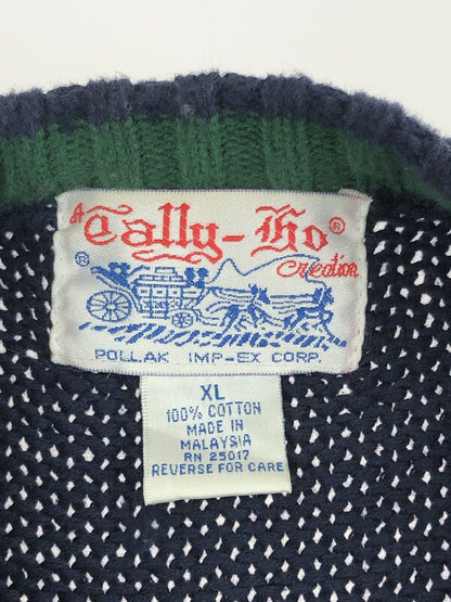 【中古品】【メンズ】 ALLY-HO タリーホー ARGYLE KNIT アーガイルニット セーター 147-230901-mo-24-tag サイズ：XL カラー：マルチカラー 万代Net店
