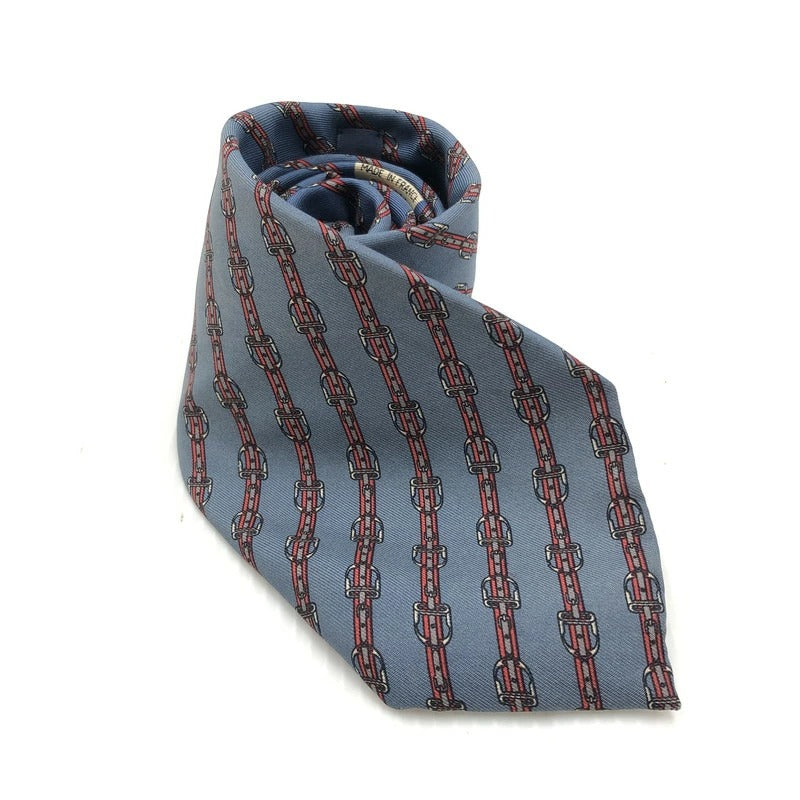 【現状渡し品】【メンズ】 HERMES エルメス レジメンタルネクタイ 服飾小物 スーツ小物 183-211008-hi-02-tag カラー：ライトブルー 万代Net店