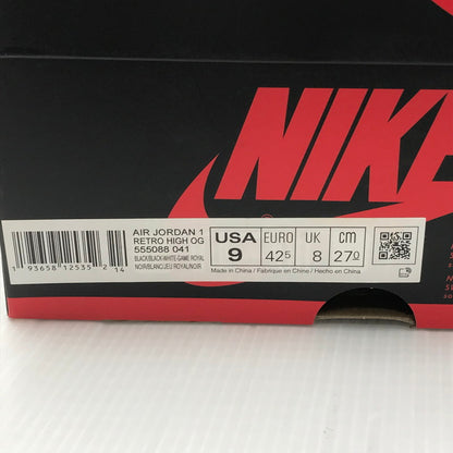 【中古美品】【メンズ】 NIKE ナイキ AIR JORDAN 1 RETRO HIGH OG 555088-041 エアジョーダン 1 レトロ ハイ オリジナル スニーカー 靴 160-250127-na-02-tag サイズ：27cm US 9 カラー：BLACK/BLACK-WHITE-GAME ROYAL 万代Net店