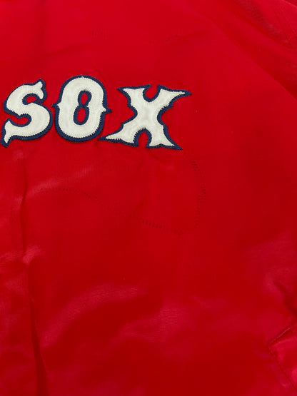 【中古品】【メンズ】  GENUINE MERCHANDISE BY STARTER×MLB BOSTON RED SOX  NYLON VARSITY JACKET ナイロン　スタジャン 146-250121-NK-07-yok サイズ：XL カラー：レッド系 万代Net店