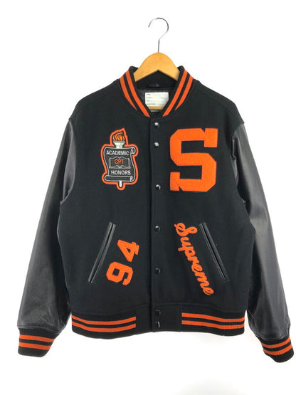 【中古品】【メンズ】 SUPREME シュプリーム 19AW TEAM VARSITY JACKET 19年秋冬 チーム バーシティ ジャケット スタジャン アウター 149-201023-ty-31-tagh サイズ：M カラー：ブラック 万代Net店