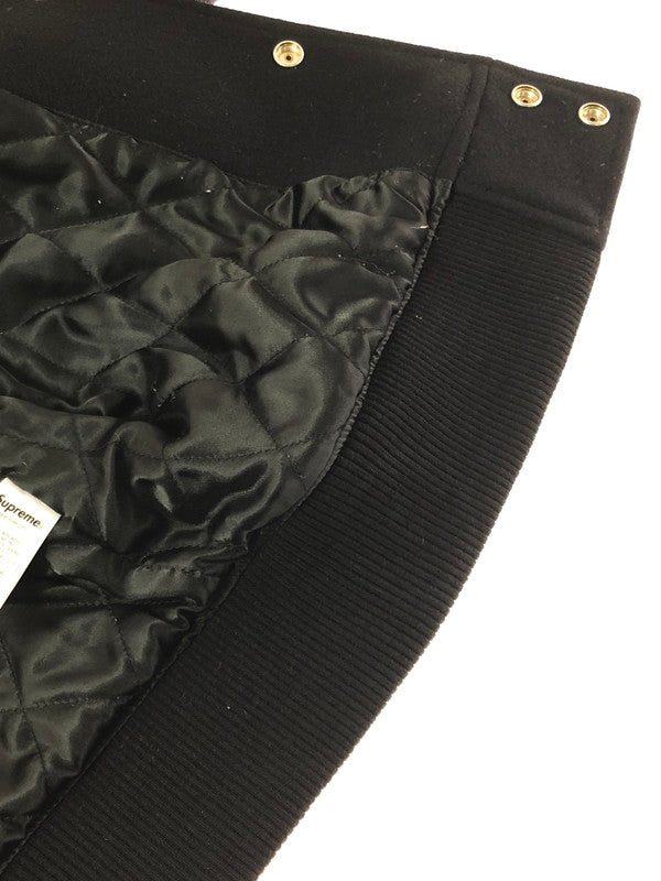 【中古品】【メンズ】 SUPREME シュプリーム 19AW TEAM VARSITY JACKET 19年秋冬 チーム バーシティ ジャケット スタジャン アウター 149-201023-ty-31-tagh サイズ：M カラー：ブラック 万代Net店