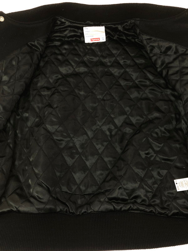 【中古品】【メンズ】 SUPREME シュプリーム 19AW TEAM VARSITY JACKET 19年秋冬 チーム バーシティ ジャケット スタジャン アウター 149-201023-ty-31-tagh サイズ：M カラー：ブラック 万代Net店