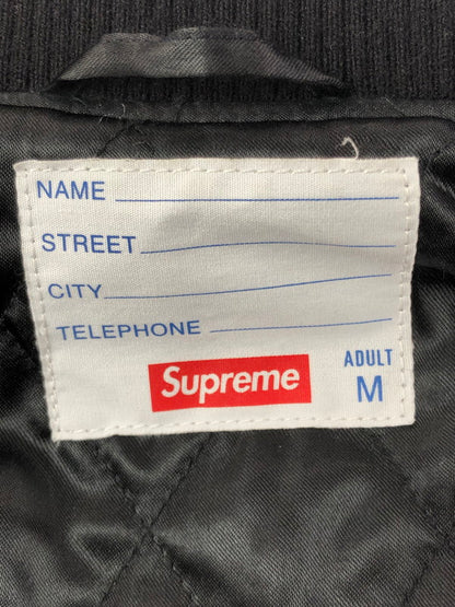【中古品】【メンズ】 SUPREME シュプリーム 19AW TEAM VARSITY JACKET 19年秋冬 チーム バーシティ ジャケット スタジャン アウター 149-201023-ty-31-tagh サイズ：M カラー：ブラック 万代Net店