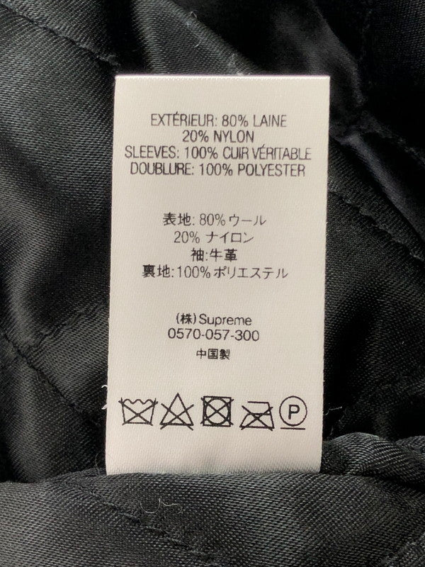 【中古品】【メンズ】 SUPREME シュプリーム 19AW TEAM VARSITY JACKET 19年秋冬 チーム バーシティ ジャケット スタジャン アウター 149-201023-ty-31-tagh サイズ：M カラー：ブラック 万代Net店