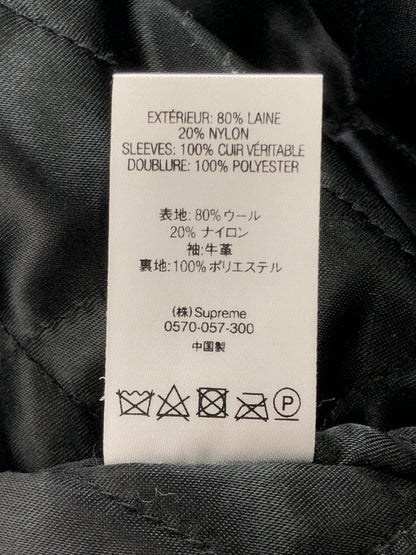 【中古品】【メンズ】 SUPREME シュプリーム 19AW TEAM VARSITY JACKET 19年秋冬 チーム バーシティ ジャケット スタジャン アウター 149-201023-ty-31-tagh サイズ：M カラー：ブラック 万代Net店
