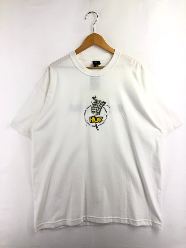【中古品】【メンズ】 HUF ハフ SS TEE ショートスリーブ Tシャツ 半袖Tシャツ トップス 150-260709-rt-22-tag サイズ：XL カラー：ホワイト 万代Net店