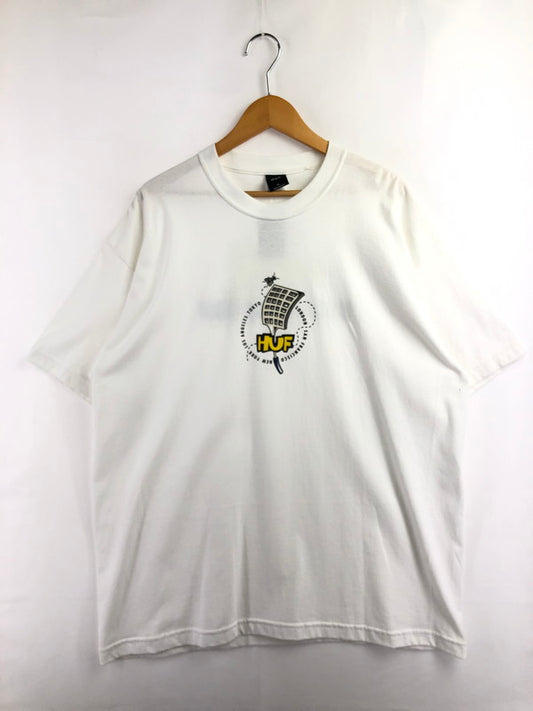 【中古品】【メンズ】 HUF ハフ SS TEE ショートスリーブ Tシャツ 半袖Tシャツ トップス 150-260709-rt-22-tag サイズ：XL カラー：ホワイト 万代Net店
