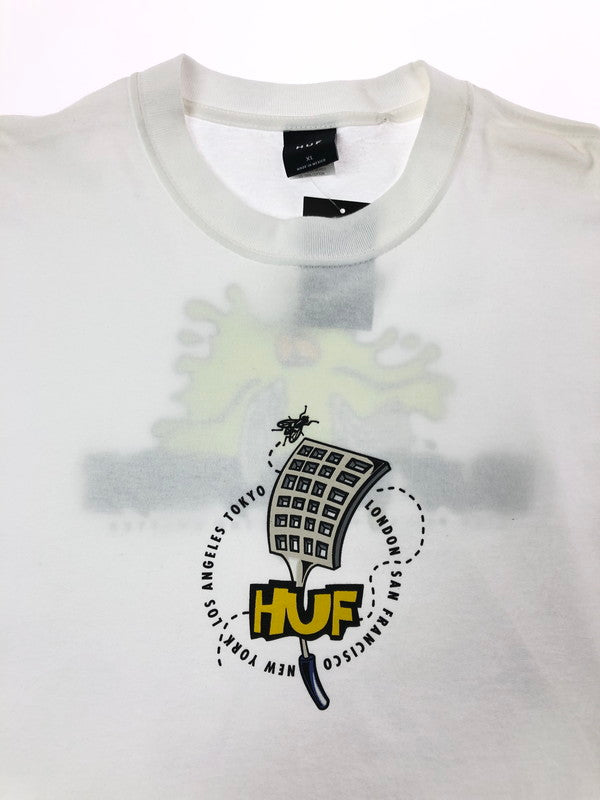 【中古品】【メンズ】 HUF ハフ SS TEE ショートスリーブ Tシャツ 半袖Tシャツ トップス 150-260709-rt-22-tag サイズ：XL カラー：ホワイト 万代Net店