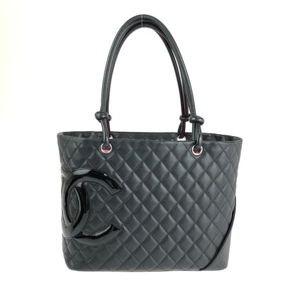 【中古品】CHANEL シャネル カンボンライン ラージトートバッグ A25169 カバン 180-240322-kk-06-tag カラー：ブラック 万代Net店
