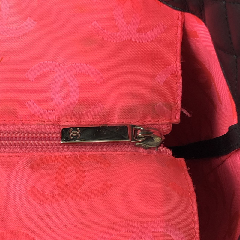 【中古品】CHANEL シャネル カンボンライン ラージトートバッグ A25169 カバン 180-240322-kk-06-tag カラー：ブラック 万代Net店