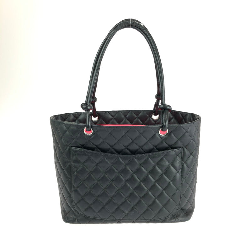 【中古品】CHANEL シャネル カンボンライン ラージトートバッグ A25169 カバン 180-240322-kk-06-tag カラー：ブラック 万代Net店