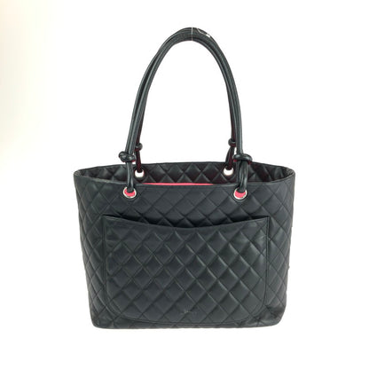 【中古品】CHANEL シャネル カンボンライン ラージトートバッグ A25169 カバン 180-240322-kk-06-tag カラー：ブラック 万代Net店