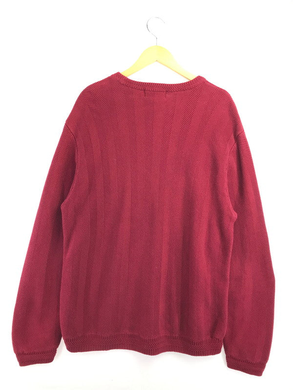 【中古品】【メンズ】 CHAPS チャプス CREW NECK KNIT クルー ネック ニット トップス 146-260820-rt-05-tag サイズ：XL カラー：レッド 万代Net店