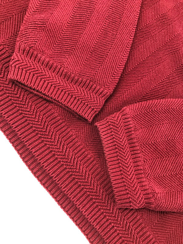 【中古品】【メンズ】 CHAPS チャプス CREW NECK KNIT クルー ネック ニット トップス 146-260820-rt-05-tag サイズ：XL カラー：レッド 万代Net店