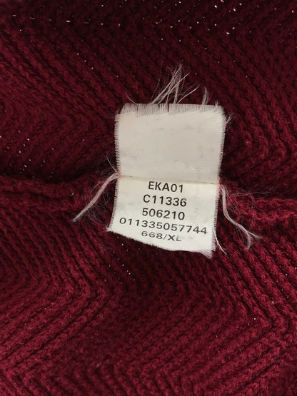 【中古品】【メンズ】 CHAPS チャプス CREW NECK KNIT クルー ネック ニット トップス 146-260820-rt-05-tag サイズ：XL カラー：レッド 万代Net店