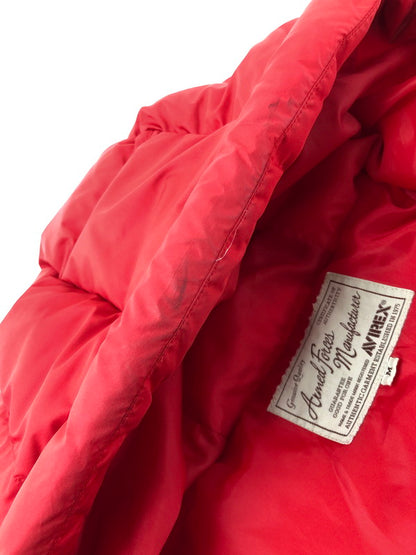 【中古品】【メンズ】 AVIREX アヴィレックス U.S.AIR FORCE USAF RESCUE CUSTOM DOWN JACKET 6182168 ダウンジャケット 145-260823-su-02-tagh サイズ：M カラー：レッド 万代Net店