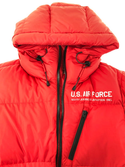 【中古品】【メンズ】 AVIREX アヴィレックス U.S.AIR FORCE USAF RESCUE CUSTOM DOWN JACKET 6182168 ダウンジャケット 145-260823-su-02-tagh サイズ：M カラー：レッド 万代Net店