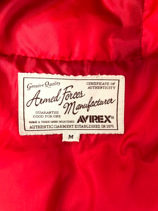 【中古品】【メンズ】 AVIREX アヴィレックス U.S.AIR FORCE USAF RESCUE CUSTOM DOWN JACKET 6182168 ダウンジャケット 145-260823-su-02-tagh サイズ：M カラー：レッド 万代Net店