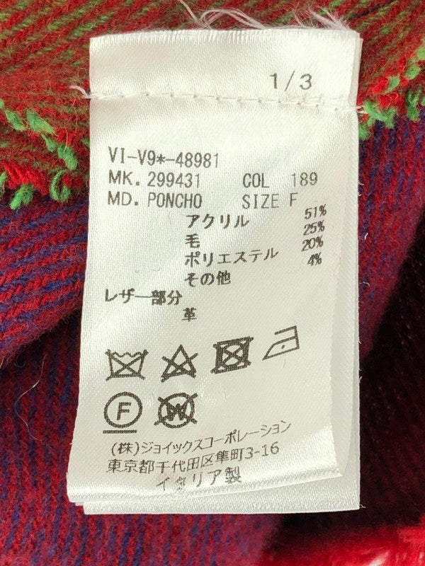 【中古品】【メンズ】 Vivienne WestwoodMAN ヴィヴィアンウエストウッドマン  CHECK PONCHO 299431 チェックポンチョ トップス 141-240409-kk-2-tag サイズ：F カラー：マルチカラー 万代Net店