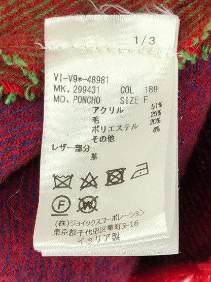 【中古品】【メンズ】 Vivienne WestwoodMAN ヴィヴィアンウエストウッドマン  CHECK PONCHO 299431 チェックポンチョ トップス 141-240409-kk-2-tag サイズ：F カラー：マルチカラー 万代Net店