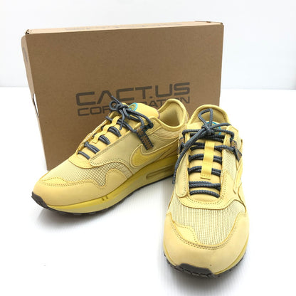 【中古品】【メンズ】 NIKE ナイキ × TRAVIS SCOTT トラヴィス・スコット AIR MAX 1 CJ DO9392-700  エアマックス 1 プレミアム スニーカー 靴 160-240807-hi-4-tag サイズ：28cm US 10 カラー：SATURN GOLD 万代Net店