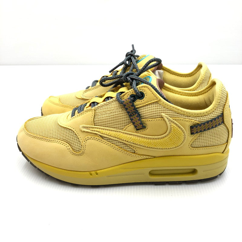 【中古品】【メンズ】 NIKE ナイキ × TRAVIS SCOTT トラヴィス・スコット AIR MAX 1 CJ DO9392-700  エアマックス 1 プレミアム スニーカー 靴 160-240807-hi-4-tag サイズ：28cm US 10 カラー：SATURN GOLD 万代Net店