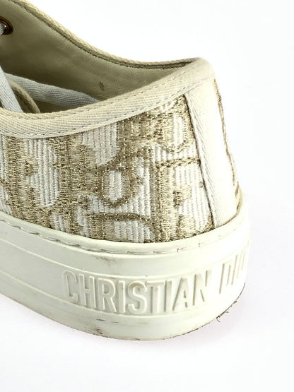 【中古品】【レディース】 Christian Dior クリスチャンディオール WALK'N'DIOR レースアップスニーカー 靴 183-240328-mo-14-tag サイズ：34 カラー：ベージュ 万代Net店