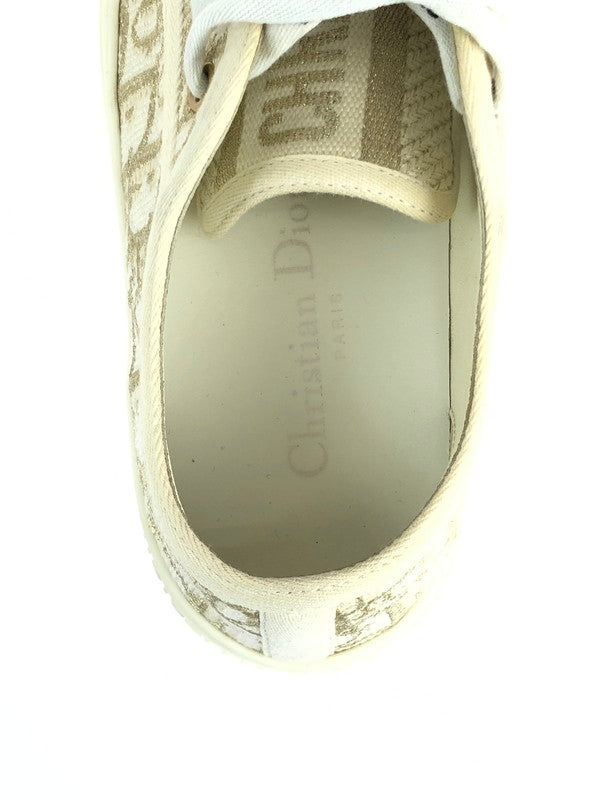 【中古品】【レディース】 Christian Dior クリスチャンディオール WALK'N'DIOR レースアップスニーカー 靴 183-240328-mo-14-tag サイズ：34 カラー：ベージュ 万代Net店