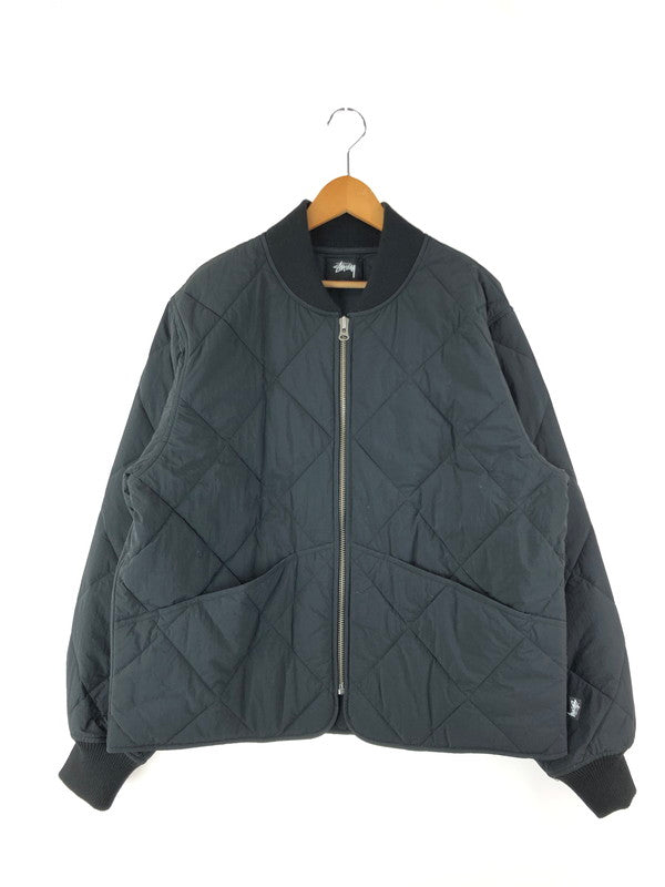 【中古品】【メンズ】 STUSSY ステューシー DICE QUILTED LINER JACKET 115652 ダイス キルティング ライナージャケット アウター 中綿ジャケット 142-240322-mo-5-tag サイズ：L カラー：ブラック 万代Net店