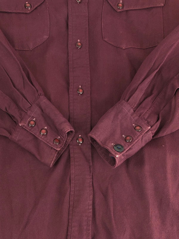 【中古品】【メンズ】 TOWNCRAFT タウンクラフト 40S GABARDINE RAYON SHIRT VINTAGE 40年代 ギャバジン レーヨンシャツ 長袖 トップス ヴィンテージ 146-240402-mo-7-tag カラー：ワインレッド 万代Net店