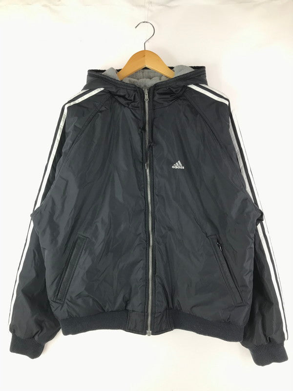 【中古品】【メンズ】 adidas アディダス REVERSIBLE NYLON JACKET 239996 リバーシブル ナイロン ジャケット アウター 146-250114-na-07-tag サイズ：L カラー：ブラック/グレー 万代Net店