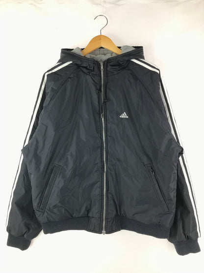 【中古品】【メンズ】 adidas アディダス REVERSIBLE NYLON JACKET 239996 リバーシブル ナイロン ジャケット アウター 146-250114-na-07-tag サイズ：L カラー：ブラック/グレー 万代Net店