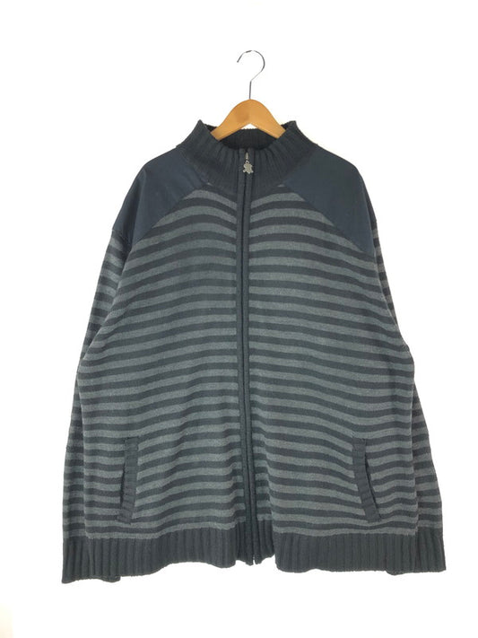 【中古品】【メンズ】  SOUTH POLE サウスプール BORDER ACRYLIC ZIP KNIT ボーダー アクリル ジップニット トップス 146-240421-kk-14-tag サイズ：5XL カラー：ブラック 万代Net店