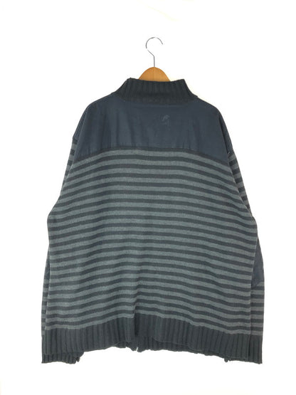 【中古品】【メンズ】  SOUTH POLE サウスプール BORDER ACRYLIC ZIP KNIT ボーダー アクリル ジップニット トップス 146-240421-kk-14-tag サイズ：5XL カラー：ブラック 万代Net店