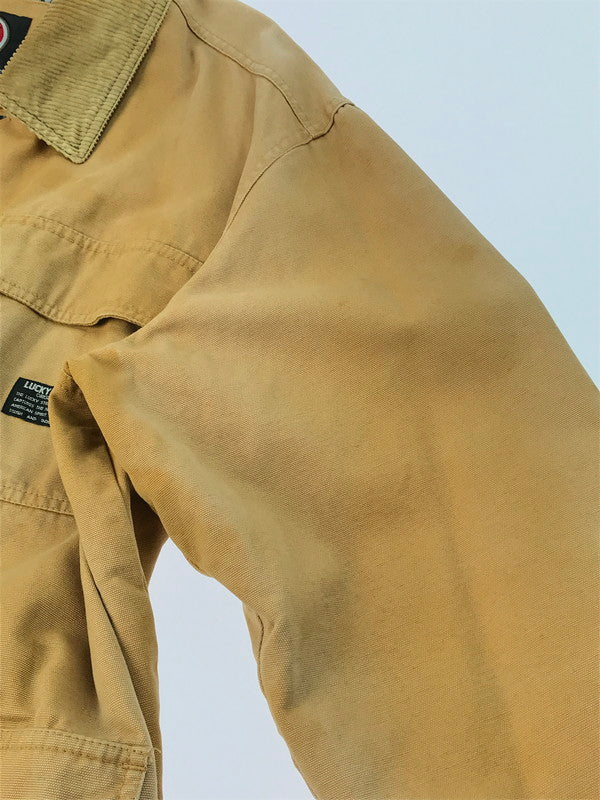 【現状渡し品】【メンズ】  LUCKY STRIKE ラッキーストライク HEAVY COTTON HUNTING JACKET 7540-9653 ヘビーコットン ハンティングジャケット アウター 146-250115-mo-04-tag サイズ：L カラー：ブラウン系 万代Net店