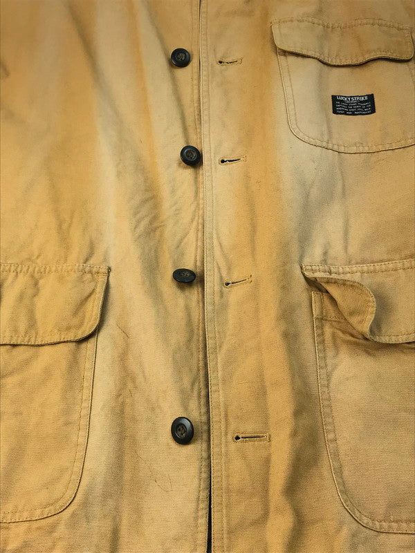 【現状渡し品】【メンズ】  LUCKY STRIKE ラッキーストライク HEAVY COTTON HUNTING JACKET 7540-9653 ヘビーコットン ハンティングジャケット アウター 146-250115-mo-04-tag サイズ：L カラー：ブラウン系 万代Net店