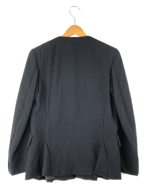 【中古品】【メンズ】 COMME des GARCONS HOMME PLUS コムデギャルソンオムプリュス 22AW COLLARLESS JACKET PJ-J045 6連ボタン 6連ボタンノーカラージャケット ライトアウター 140-240330-mo-5-tag サイズ：XS カラー：ブラック 万代Net店