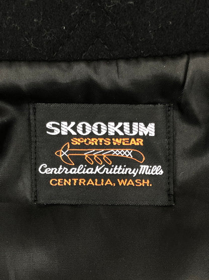 【中古品】【メンズ】 SKOOKUM スクーカム × EDIFICE STADIUM JACKET 21-011-0035-3-0 エディフィス 別注 コラボ 襟付き スタジアムジャケット アウター  147-240402-mo-9-tag サイズ：M カラー：ブラック 万代Net店