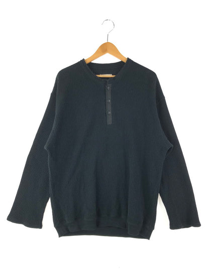 【中古品】【メンズ】  KINEMA キネマ HENLEY NECK L/S CUT AND SEW KNM-23SS-TS16 ヘンリーネック ロングスリーブ カットソー 長袖 トップス  140-240331-mo-2-tag サイズ：S カラー：ブラック 万代Net店