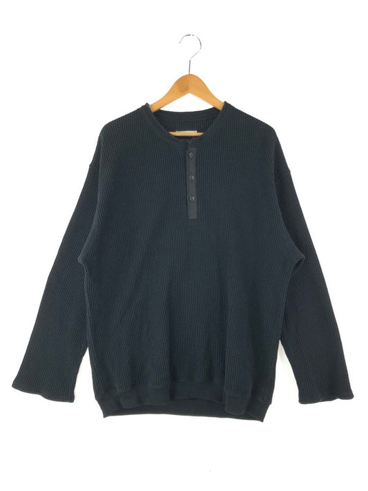 【中古品】【メンズ】  KINEMA キネマ HENLEY NECK L/S CUT AND SEW KNM-23SS-TS16 ヘンリーネック ロングスリーブ カットソー 長袖 トップス  140-240331-mo-2-tag サイズ：S カラー：ブラック 万代Net店