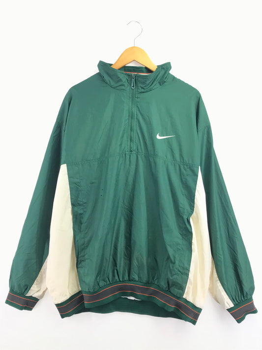 【現状渡し品】【メンズ】 NIKE ナイキ 90'S HALF ZIP ANORAK JACKET 90年代 ハーフジップ アノラック ジャケット ライトアウター 146-260916-na-12-tagh サイズ：XXL カラー：グリーン/ホワイト 万代Net店