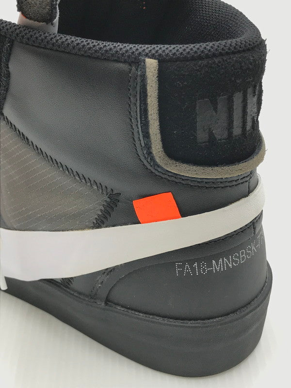 【中古品】【メンズ】 NIKE ナイキ × OFF-WHITE VIRGIL ABLOH オフホワイト ヴァージル アブロー 別注 コラボ BLAZER MID/OFF-WHITE AA3832-001 ブレザー ミッド オフホワイト スニーカー 靴 160-240410-yk-2-tag カラー：BLACK/WHITE-CONE BLACK 万代Net店