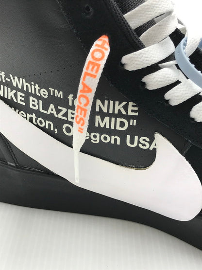 【中古品】【メンズ】 NIKE ナイキ × OFF-WHITE VIRGIL ABLOH オフホワイト ヴァージル アブロー 別注 コラボ BLAZER MID/OFF-WHITE AA3832-001 ブレザー ミッド オフホワイト スニーカー 靴 160-240410-yk-2-tag カラー：BLACK/WHITE-CONE BLACK 万代Net店