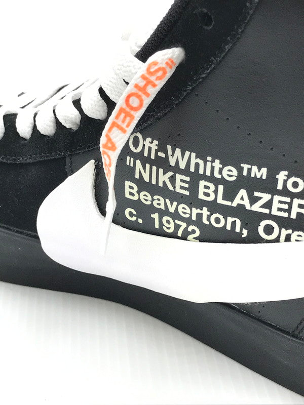 【中古品】【メンズ】 NIKE ナイキ × OFF-WHITE VIRGIL ABLOH オフホワイト ヴァージル アブロー 別注 コラボ BLAZER MID/OFF-WHITE AA3832-001 ブレザー ミッド オフホワイト スニーカー 靴 160-240410-yk-2-tag カラー：BLACK/WHITE-CONE BLACK 万代Net店