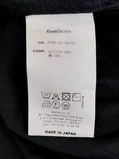 【中古品】【メンズ】  FRESHSERVICE フレッシュサービス OXFORD FLAP POCKET L/S SHIRT FSW-21-SH オックスフォード フラップポケット ロングスリーブ シャツ 長袖 トップス 140-240329-mo-2-tag サイズ：F カラー：ブラック 万代Net店